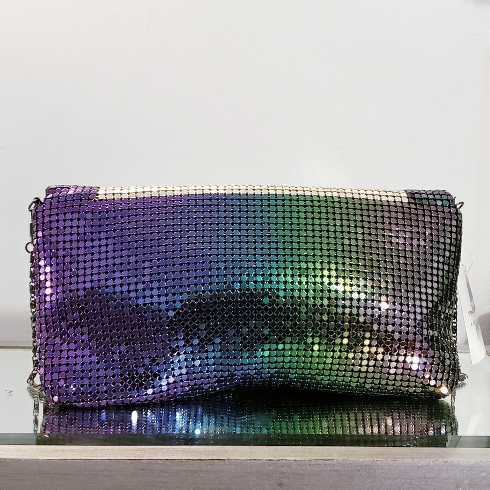 Metal Style mesh clutch bag NWT - Picture 3 of 4